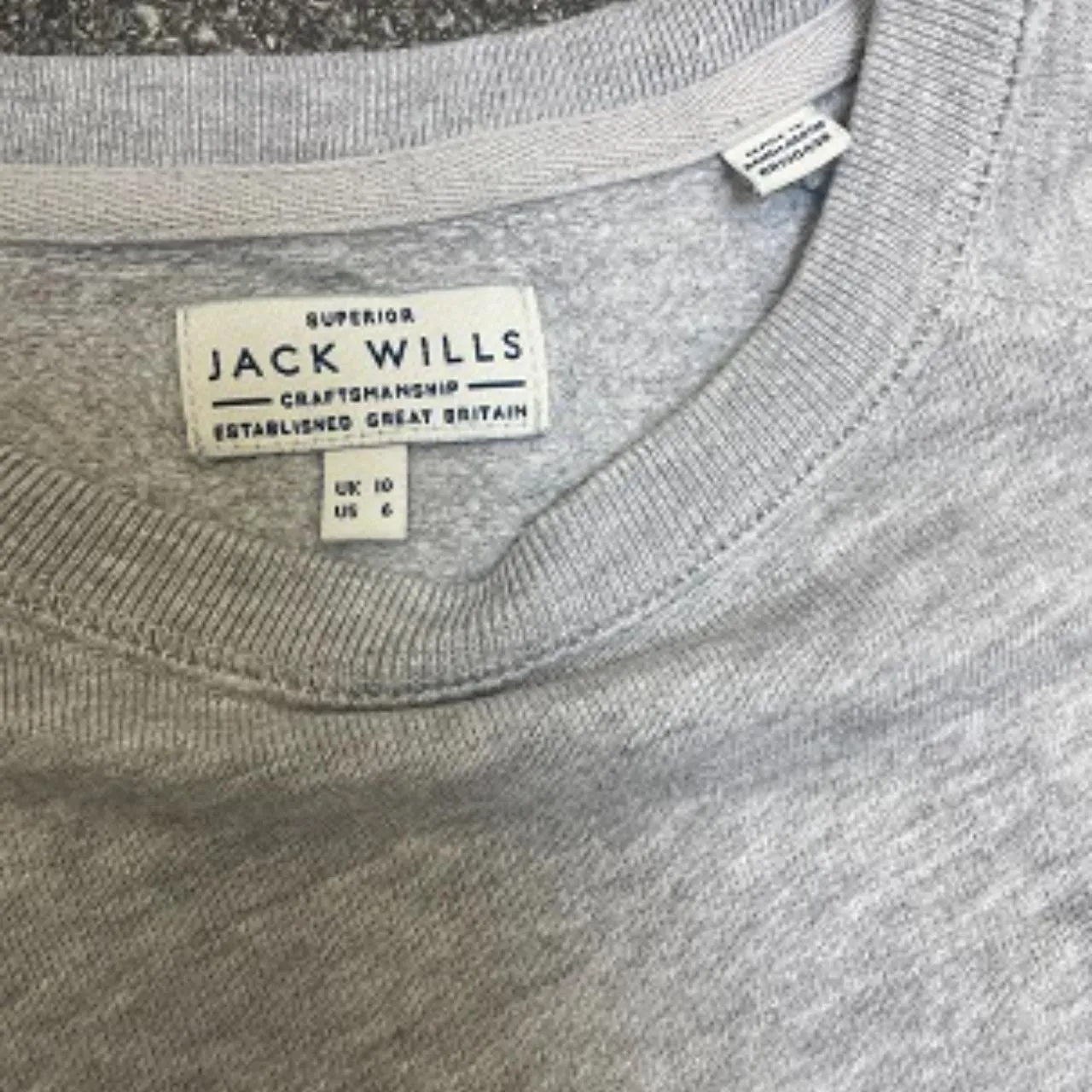 Vintage Jack Wills Grey Jumper Women's Size UK 10