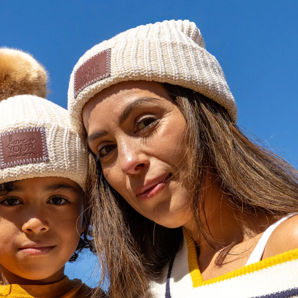 White Speckled Cuffed Beanie