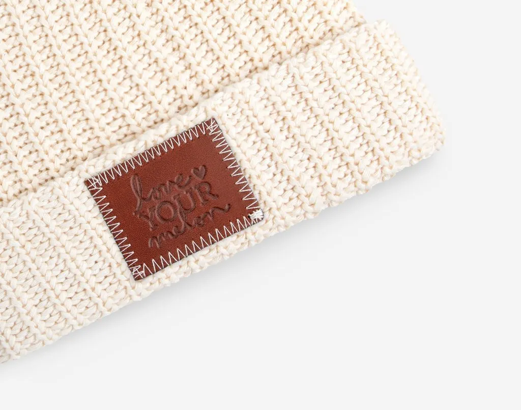 White Speckled Cuffed Beanie