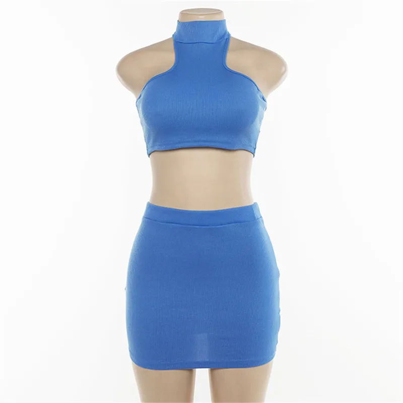Women's Summer Casual O-Neck Sleeveless Two-Piece Dress