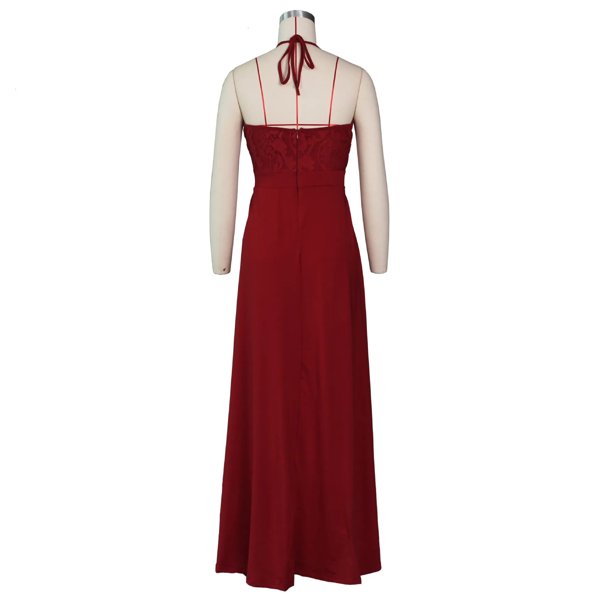 Women's Summer Mesh Deep V-Neck Long Dress