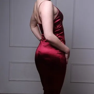 Women's Summer Satin V-Neck Midi Dress